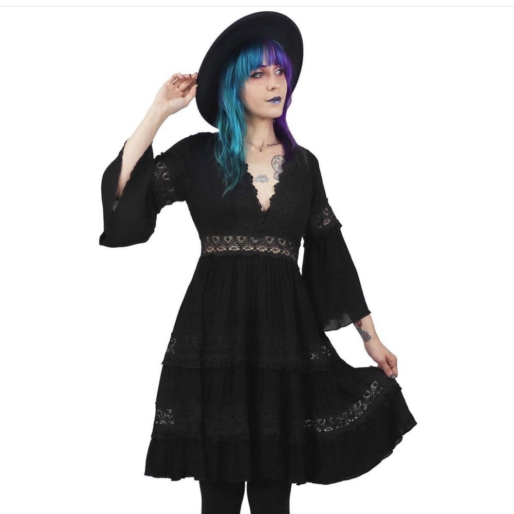 Foxblood Pixie Goth Dress L
